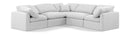 Indulge - Linen 5 Piece Modular Corner Sectional - White