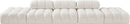 Ames - 5 Piece Boucle Upholstered Modular Sofa With 2 Armless Seats