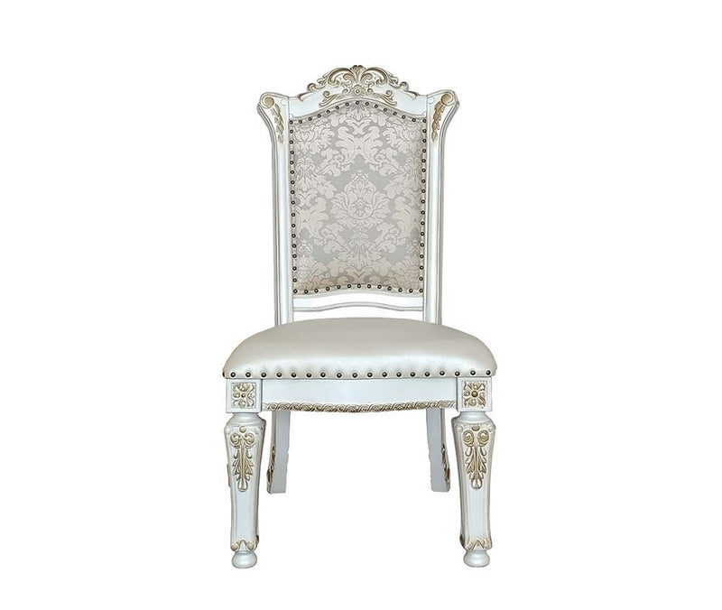 Vendome - Side Chair (Set of 2) - Synthetic Leather & Antique Pearl
