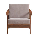 Lide - Accent Chair - Light Brown Fabric & Brown
