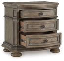 Ardenfield - Three Drawer Night Stand - Light Brown