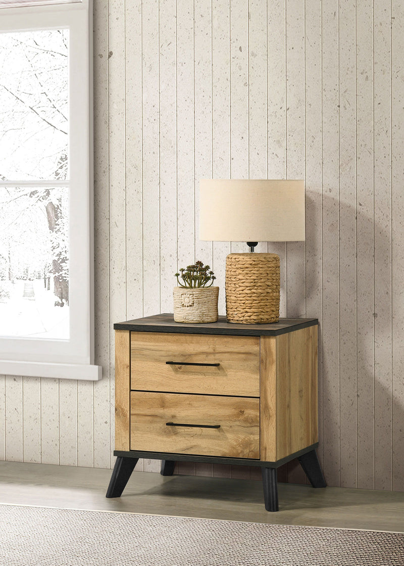 Kaywood - 2-Drawer Nightstand Bedside Table - Natural Pine