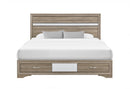 Seville - 5 Piece King Bedroom Set (Bed, Dresser & Mirror, Nightstand, Chest) - Brown / Natural