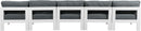 Nizuc - Outdoor Patio 5 Seat Modular Armless Sofa With White Frame