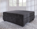 Lavernett - Oversized Accent Ottoman - Charcoal