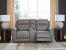 5Z-Comfort - Relaxation - Power Reclining Loveseat with Console / Adj Headrest