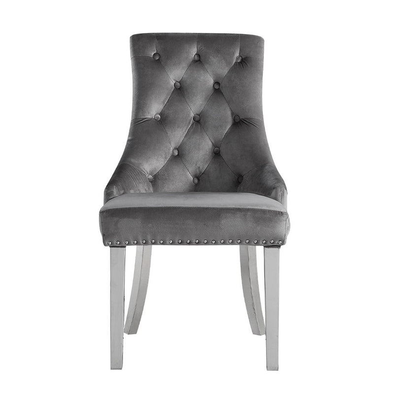 Satinka - Side Chair (Set of 2) - Dark Gray