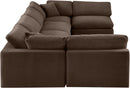 Comfy - 6 Piece Velvet Modular Armless Sectional