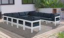 Nizuc - Outdoor Patio 12 Piece Modular Sectional With White Frame