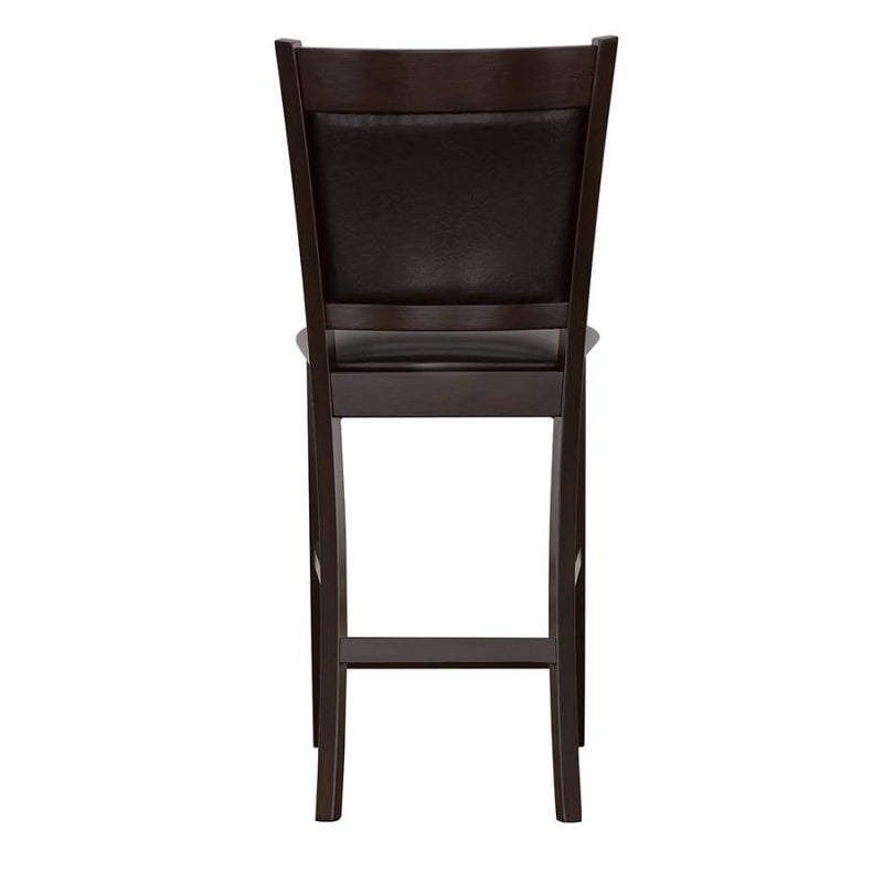 Jaden - Upholstered Counter Height Stools (Set of 2) - Black And Espresso