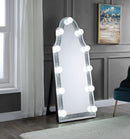 Noralie - Hollywood Floor Mirror - Mirrored & Faux Diamonds