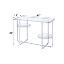 Hollo - Sofa Table - Glass & Chrome