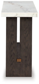 Burkhaus - Sofa Table - White / Dark Brown