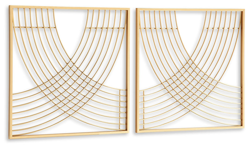 Dalkins - Gold Finish - Wall Decor Set (Set of 2)