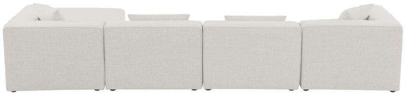 Cube - Modular Sectional 5 Piece - Cream - Fabric