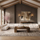 Orin - Velvet Performance Fabric Upholstered 8 Piece L-Shaped Sectional