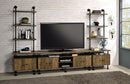 Ensata II - TV Stand Side Pier - Rustic Oak & Black