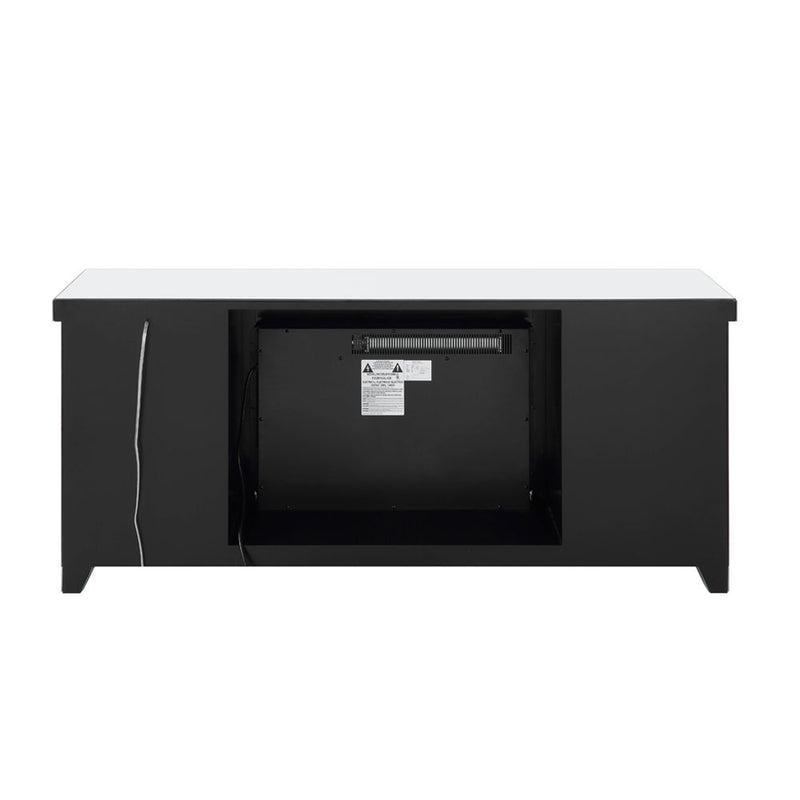 Noralie - TV Stand With Fireplace & LED - Mirrored & Faux Diamonds