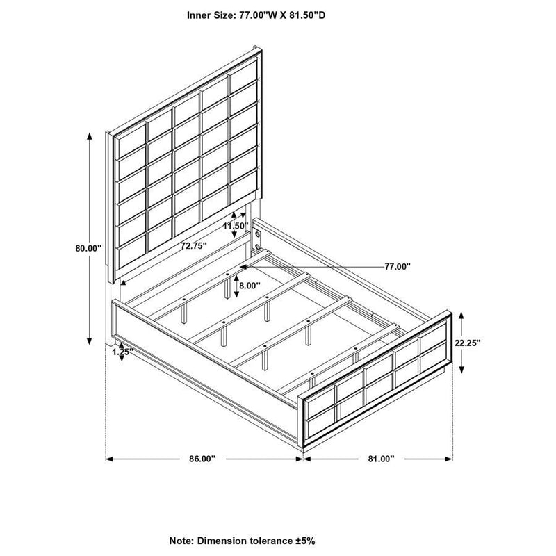 Durango - Upholstered Bed Peppercorn