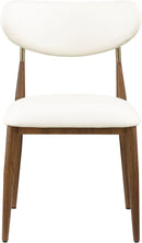 Ronda - Vegan Leather Upholstered Dining Side Chair - Walnut Legs