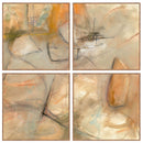 Ochre I - 48" x 48" Painting By Buddy Whitlock (Set of 4) - Walnut