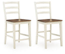 Brinfern - Barstool (Set of 2) - Brown / Antique White