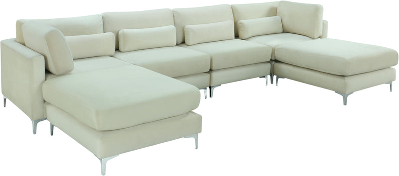 Julia - Modular Sectional 6 Piece - Fabric - Cream