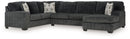 Hollyview - 3-Piece Sectional With Raf Corner Chaise - Shadow