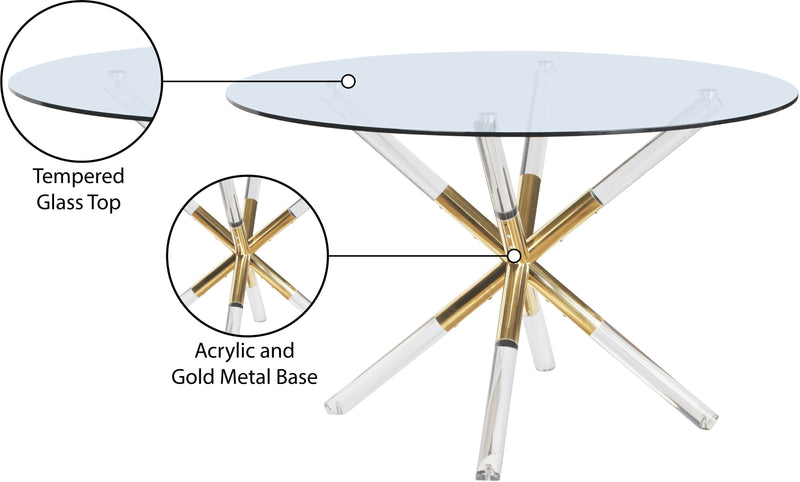 Mercury - Dining Table - Pearl Silver - Glass