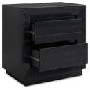 Londer - Two Drawer Night Stand - Black