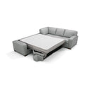 Goma - Sectional Sofa With Sleeper - Light Gray Top Grain Leather