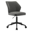 Pakuna - Office Chair - Vintage Gray Synthetic Leather & Black