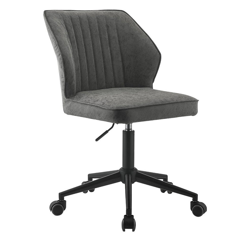 Pakuna - Office Chair - Vintage Gray Synthetic Leather & Black