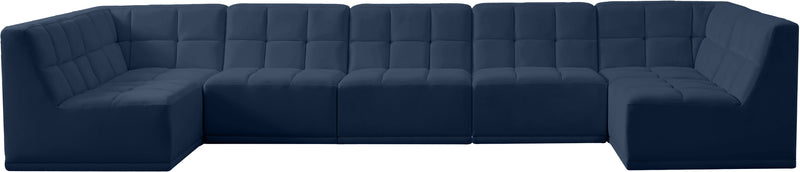 Relax - Modular Sectional 7 Piece - Navy