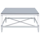 Lindley - Square Tempered Mirror Acrylic Table