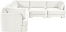 Hammond - Velvet Performance Fabric Upholstered 5 Piece Corner Sectional