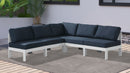Nizuc - Outdoor Patio 5 Piece Modular Sectional With White Frame