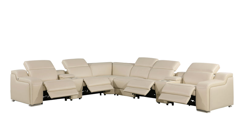 1116 - Power Reclining Italian Leather Sectional