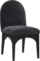 Waldorf - Chenille Dining Side Chair With Black Legs