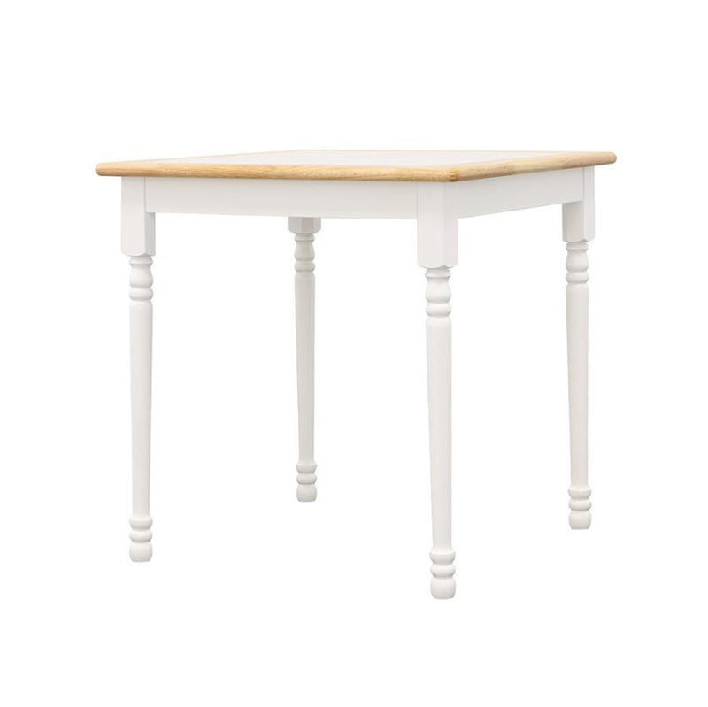 Carlene - Square Top Dining Table - Natural Brown And White