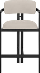 Aurum - Vegan Leather Upholstered Counter Stool - Taupe