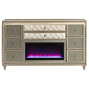 Lorient - 8-Drawer LED Bedroom Flame Box Dresser