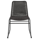 Dacy - Faux Rattan Metal Dining Side Chair (Set of 2) - Brown