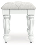 Kozlani - 3 Pc. - Vanity, Mirror And Stool - White