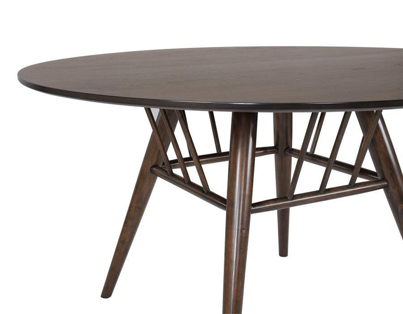 Everton - 5-Piece Round 54" Dining Table Set - Walnut