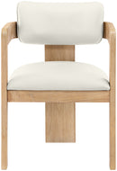 Sacha - Vegan Leather Upholstered Dining Chair With Natural Base (Set of 2)