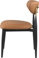 Ronda - Vegan Leather Upholstered Dining Side Chair - Black Legs