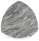 Surmour - Triangle End Table - Gray / Brown