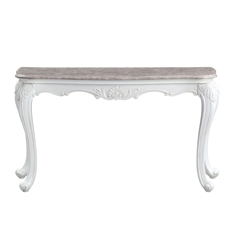 Ciddrenar - Accent Table - Marble Top & White Finish