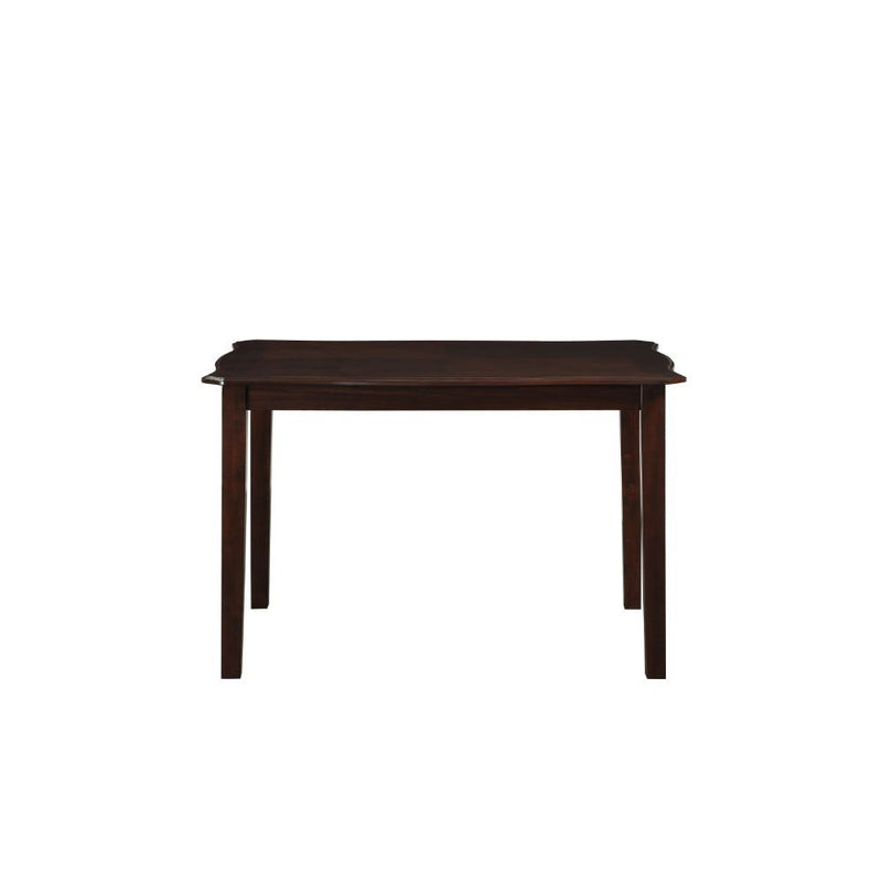 Ingeborg - Dining Table - Black PU & Espresso